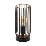 Eglo Lampe De Chevet Roccamena Noir, Cuivre | Convient pour 1x E27
