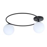 Emibig Plafondlamp Sopra Staal Zwart | Geschikt voor 2x E14 - Max 10W