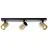 Brilliant Marty Plafondlamp Aluminium Zanderig Zwart Goud 15W 1050lm - 830 Warm Wit | Incl. 3x GU10