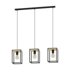 Eglo Hanglamp Libertad Staal Hout Zwart Bruin | IP20 - Geschikt voor 3x E27 